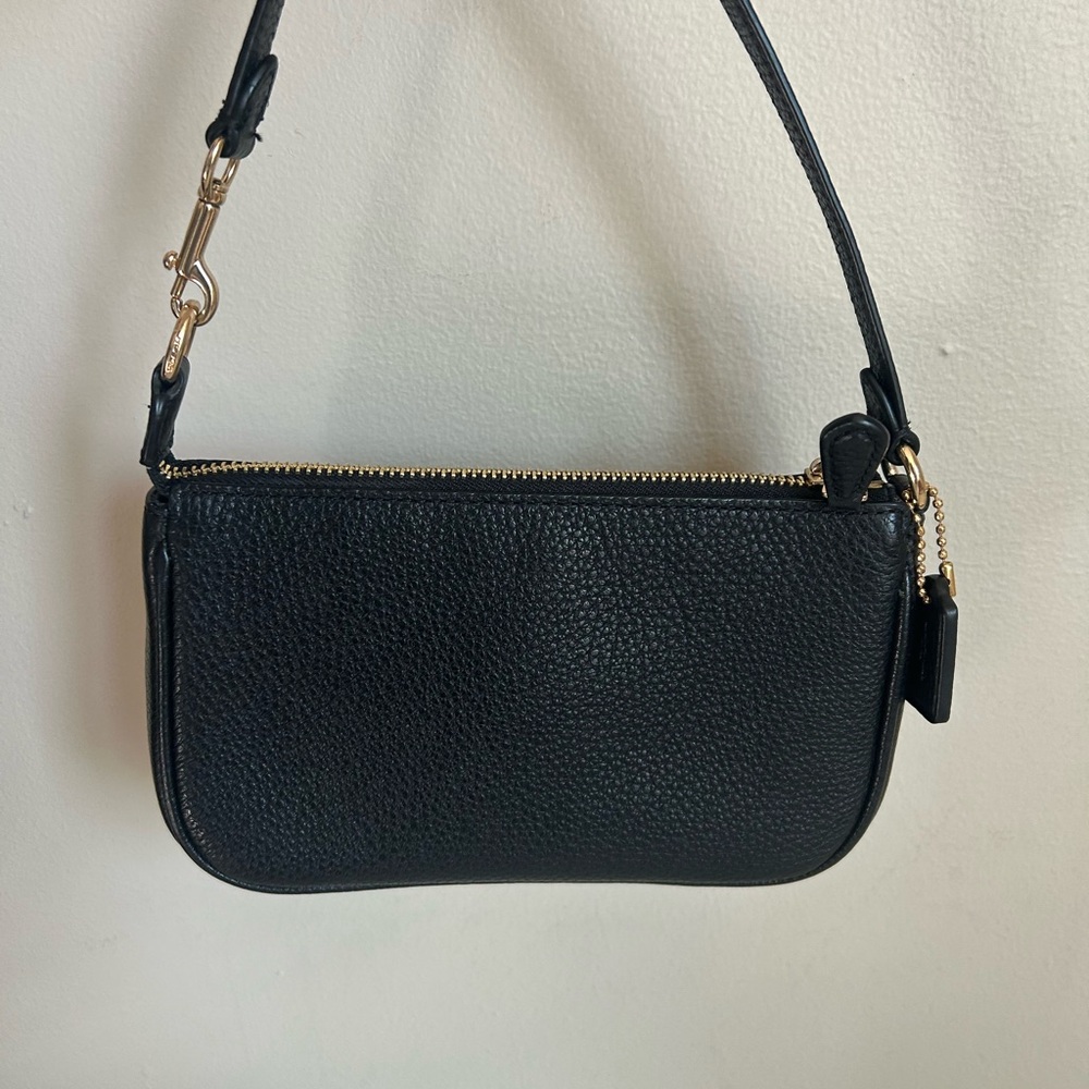 Coach Nolita 19 Black Pebble Leather Wristlet Bag Gold Hardware‎ 58032 - Picture 2 of 7